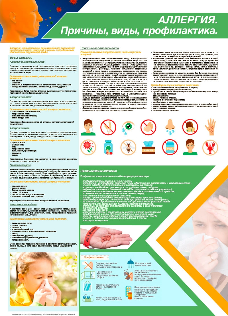 Профилактика аллергических заболеваний презентация